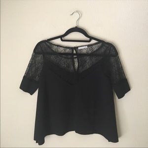 Zara Black Lace Top